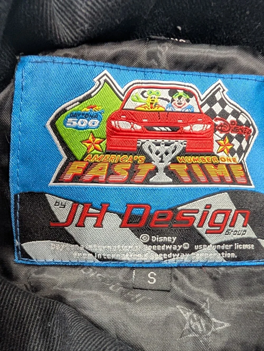 Vtg Disney JH Design Jacket Kids S Disney Princess Daytona 500 Jeff Hamilton